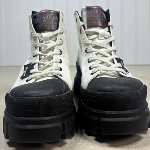 Palladium Revolt Hi Tx Sneaker Combat Boots S3 Star White Womens Size 6.5 - Picture 8 of 16
